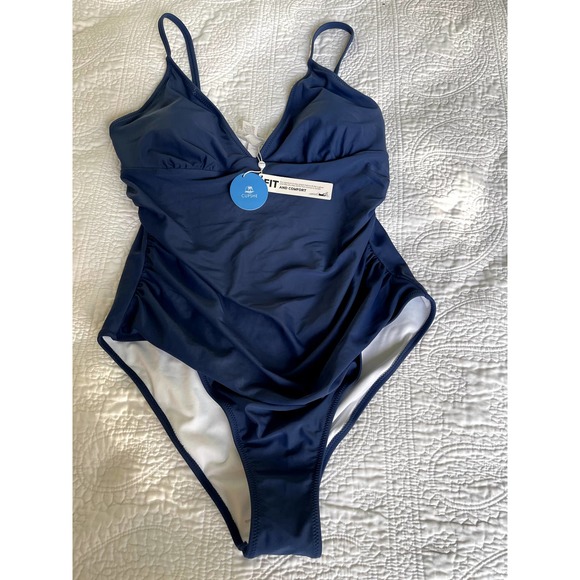 Cupshe Other - SOLD! Cupshe NWO Navy Blue One Piece Swimsuit with Adjustable Straps. XXL
